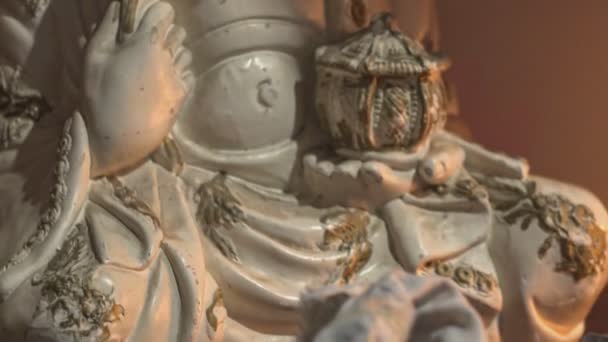 Dettaglio statua di Buddha — Video Stock