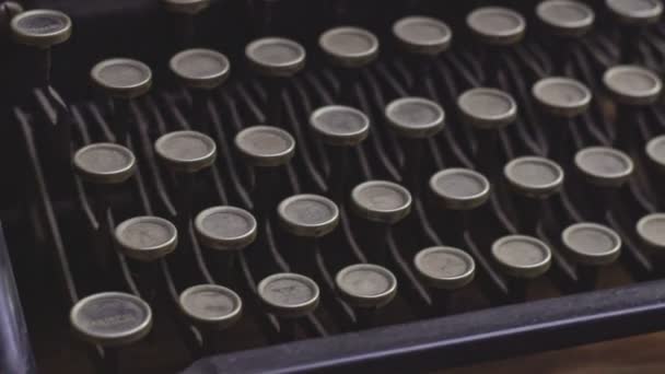 Masina de scris vintage detaliu 5 — Videoclip de stoc