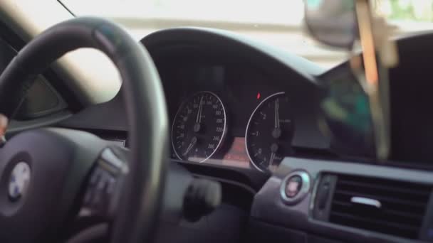 Contachilometri auto velocità — Video Stock