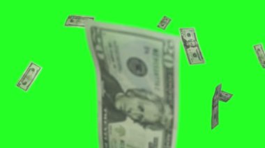 Dolar banknotları yeşil ekran 2