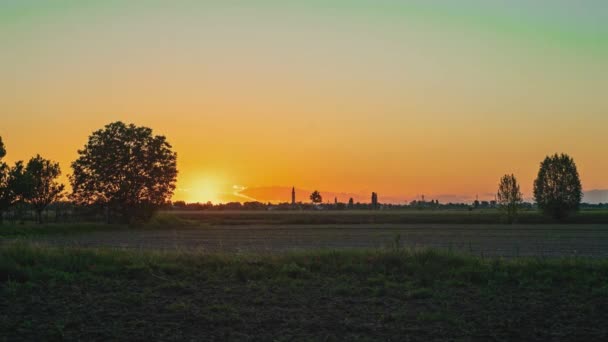 Zeitraffer Sonnenuntergang Der Landschaft — Stockvideo