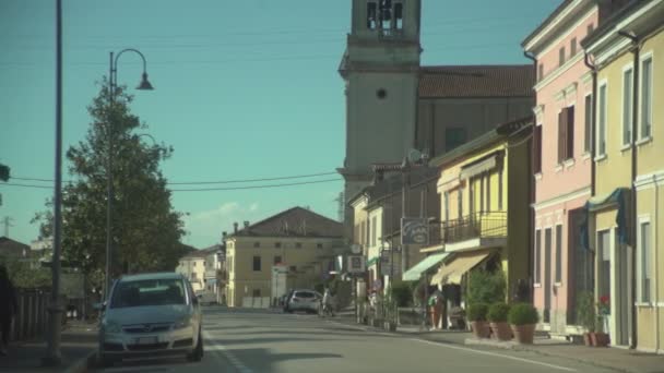 Villanova Del Ghebbo Italien Mai 2021 Straße Eines Kleinen Italienischen — Stockvideo