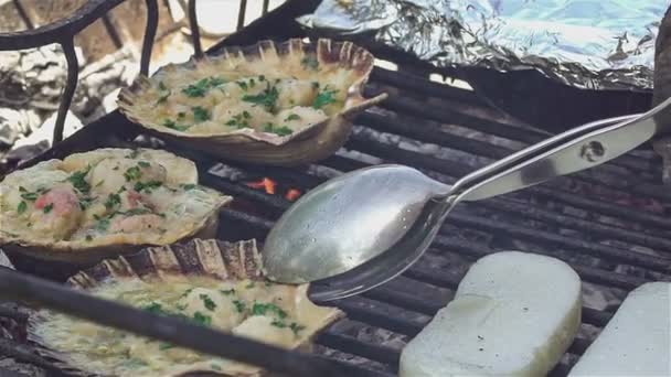 193 Frische gegrillte jakobsmuscheln Videos, Royalty-free Stock Frische ...