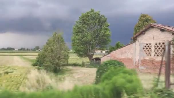 Orage Dans Campagne Arrive Pendant Voyage — Video