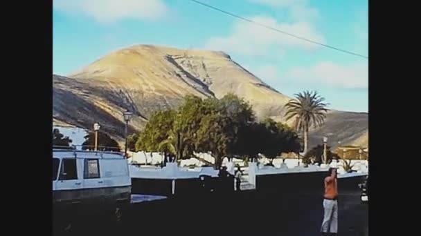 Lanzarote Hiszpania Czerwca 1974 Widok Ulicy Lanzarote Latach Tych — Wideo stockowe