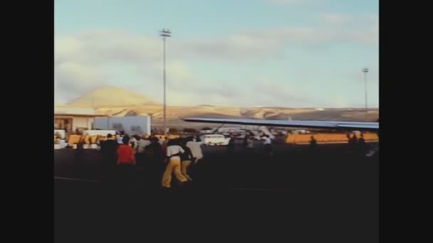 Lanzarote España Junio 1974 Vista Aeropuerto Lanzarote Los Años — Vídeo de stock