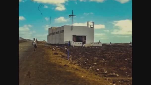 Lanzarote Hiszpania Czerwca 1974 Widok Ulicy Lanzarote Latach Tych — Wideo stockowe