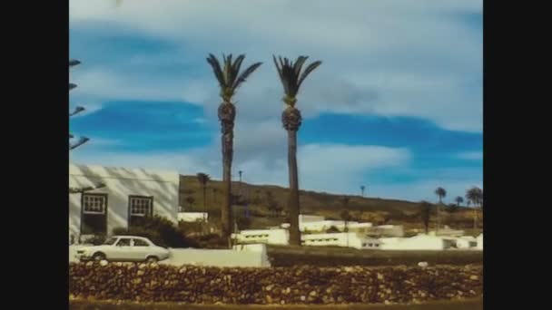 Lanzarote Spanien Juni 1974 Lanzarotes Gatuvy Talet — Stockvideo