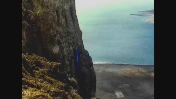 Lanzarote Spain June 1974 Острів Канаріас Зверху Вигляд Повітря — стокове відео