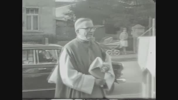 Berli Gerçek Rka 1960 Protestan Dini Töreninde Rahip — Stok video