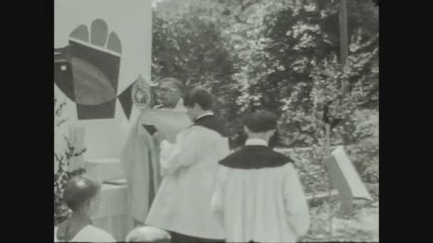 Berlín Německo Circa 1960 Zednářská Náboženská Obřadní Scéna Let — Stock video