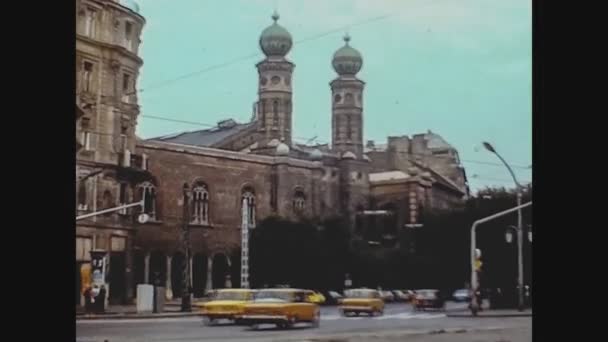 1978年8月15日ハンガリー ブダペスト 70年代のブダペストの街並み — ストック動画