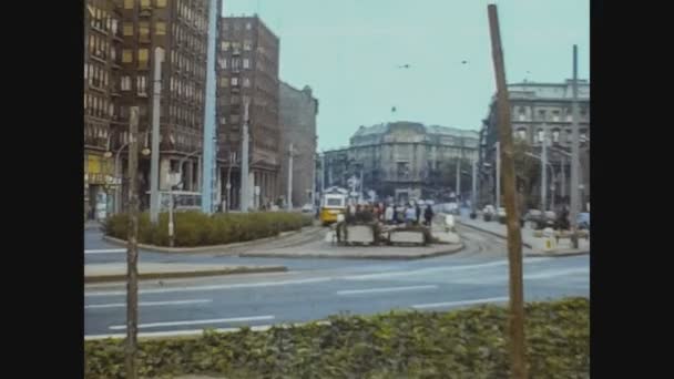 Rozpočet Maďarsko Srpna 1978 Pohled Budapešťskou Ulici Letech — Stock video