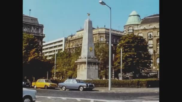 Budapest Ουγγαρια Αυγουστου 1978 Θέα Στην Οδό Βουδαπέστης Στη Δεκαετία — Αρχείο Βίντεο