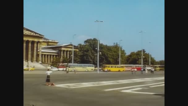 Rozpočet Maďarsko Srpna 1978 Náměstí Hrdinů Budapešti Letech — Stock video