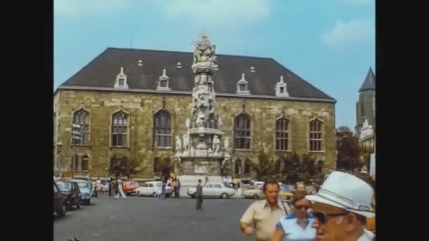 1978年8月15日 布达佩斯 70年代布达佩斯的英雄广场 — 图库视频影像