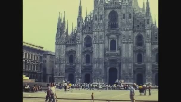 Milan Talya 1975 Lerde Milano Daki Duomo Kilisesi — Stok video