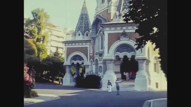 Nice Γαλλια Αυγουστοσ 1975 Ωραία Θέα Στο Δρόμο Στη Δεκαετία — Αρχείο Βίντεο