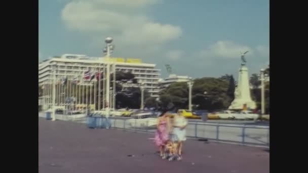 Nice Frankreich August 1975 Schöner Blick Auf Das Meer Den — Stockvideo