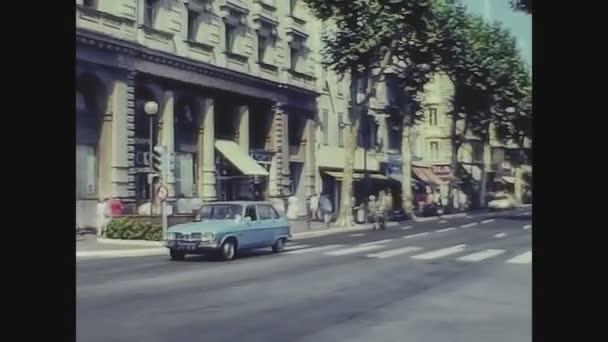 Nice Francia Agosto 1975 Bella Vista Sulla Strada Negli Anni — Video Stock