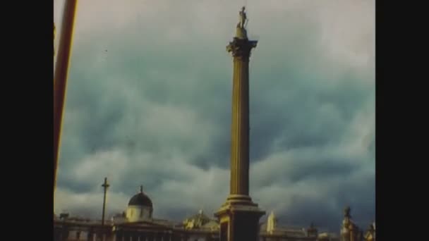 Londra Regno Unito Maggio 1977 Trafalgar Square Londra Negli Anni — Video Stock