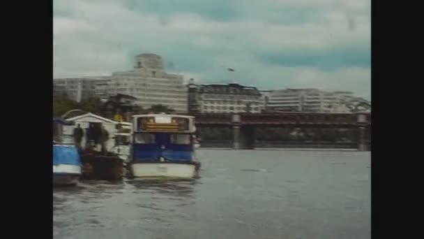 Лондон Объединенный Кингдом Мая 1977 Маршрут Темзы Лондон — стоковое видео