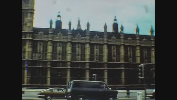 London Förenade Kungariket Maj 1977 Big Ben London Och Westminster — Stockvideo