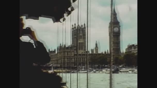 Лондон Объединенный Кингдом Мая 1977 Большой Бен Лондоне Вестминстерский Дворец — стоковое видео