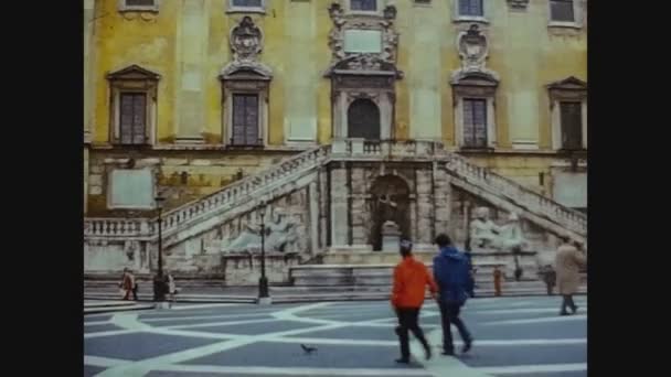 Rome Italien April 1974 Roms Gatuvy Talet — Stockvideo
