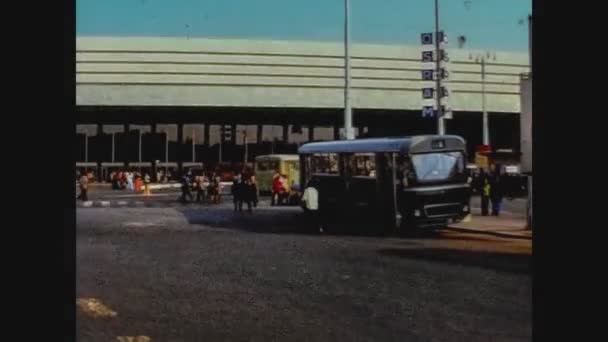 Rome Italië April 1974 Station Rome Termini Jaren — Stockvideo