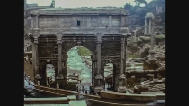 Roma Italia Aprile 1974 Roma Street View Anni — Video Stock