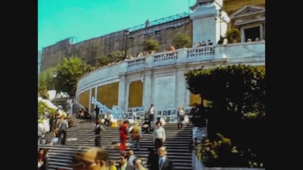 Rome Italie Avril 1974 Piazza Spagna Rome Place Espagne Dans — Video