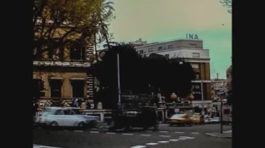 Roma, İtalya 28 Nisan 1974: 70 'lerde Roma' da Vittorio veneto Caddesi