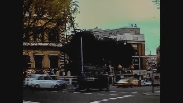 Rome Italië April 1974 Vittorio Veneto Straat Rome Jaren — Stockvideo