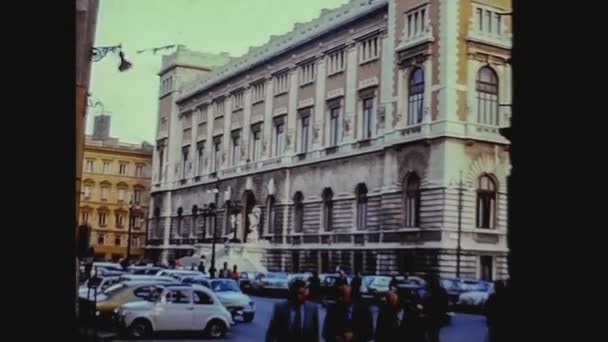 Rome Italien April 1974 Parlamentstorget Rom Talet — Stockvideo