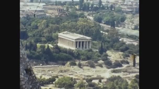 Athens Griekenland August 1978 Athene Ruïneert Jaren — Stockvideo