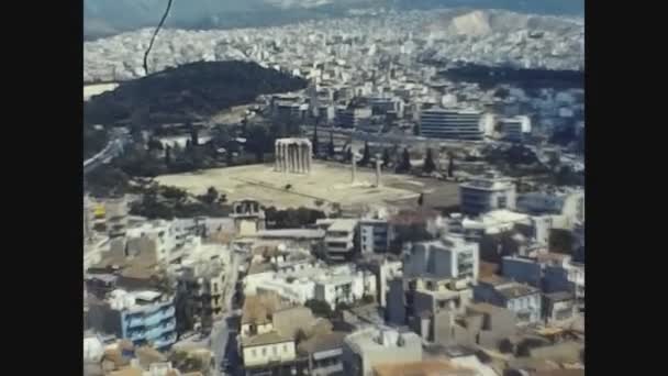 Atény Řecko August 1978 Atény Zřícenina Letech — Stock video