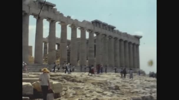 アテネ ギリシャ1978年8月 70年代のアテネ遺跡 — ストック動画