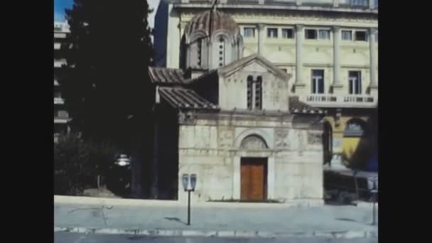 アテネ ギリシャ1978年8月 70年代のアテネ ストリート ビュー — ストック動画