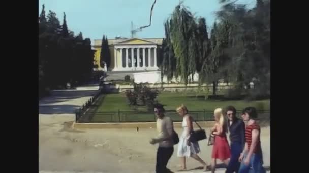 Athen Griechenland August 1978 Athen Straßenansicht Den 70Er Jahren — Stockvideo