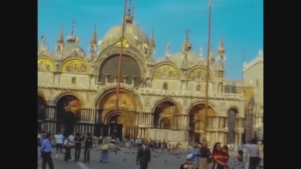 Venice Itália Junho 1969 Veneza 1969 Praça São Marcos Veneza — Vídeo de Stock