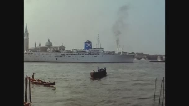 Venecia Italia Junio 1969 Crucero Venecia Los Años — Vídeo de stock