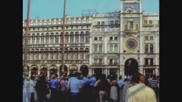 Venice Italijuni 1969 Venedig 1969 Markusplatsen Venedig Talet — Stockvideo