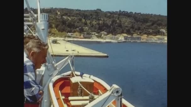 Katakolon Grecia Agosto 1978 Katakolon Vista Sul Porto Negli Anni — Video Stock