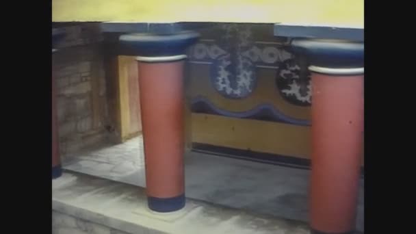 Геракландія Греція 1978 Руїни Іракліона Історичне Місце Палац Носорогів — стокове відео
