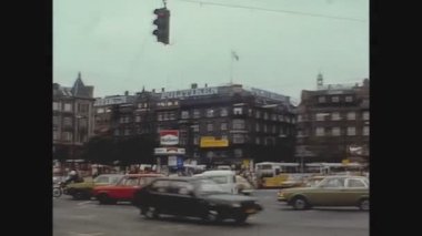 COPENHAGEN, DENMARK HAZİRAN 1975: 70 'lerde Kopenhag sokak manzarası