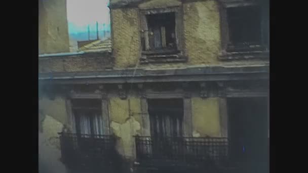 Madrid Spain Circa 1975 Sburbs Madrid Street View 70S — 비디오