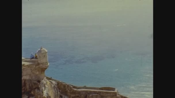 Alicante España Circa 1975 Vista Aérea Alicante Los Años — Vídeo de stock