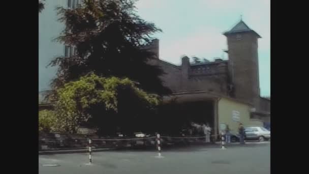 Frankfurt 1975 사람들 체증으로 프랑크푸르트의 — 비디오