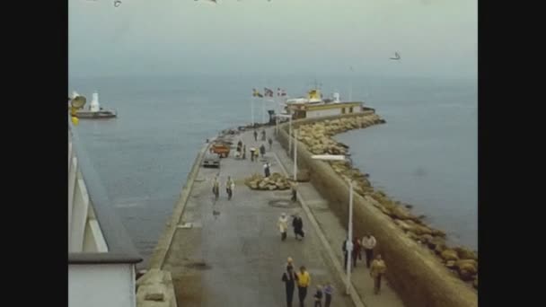 Copenagen Danimarca Giugno 1975 Copenaghen Vista Sul Porto Negli Anni — Video Stock